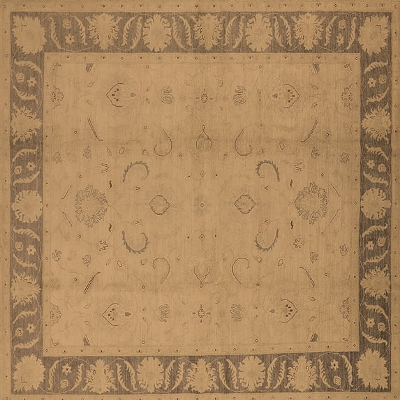 Ahgly Company Indoor Square Oriental Brown Traditional Area Rugs, 5' Square