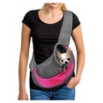 thumbnail image 4 of Bolsa de transporte para perros Bolsa de hombro ajustable para cachorros y gatos Bolsa de viaje para animales pequeños Bolso para perros con bolsa de malla transpirable Bolsa portátil para perros para mercado al aire libre (rojo) JM, 4 of 5