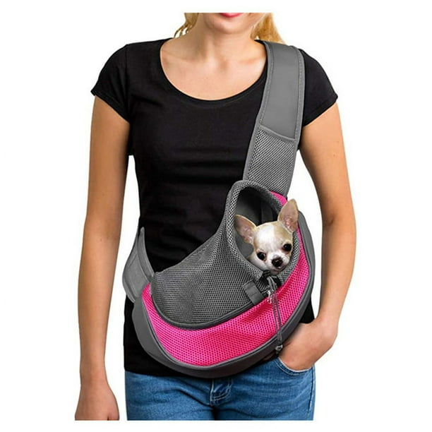 Bolsa de transporte para perros Bolsa de hombro ajustable para cachorros y gatos Bolsa de viaje para animales pequenos Bolso para perros con bolsa de malla transpirable Bolsa portatil para perros para