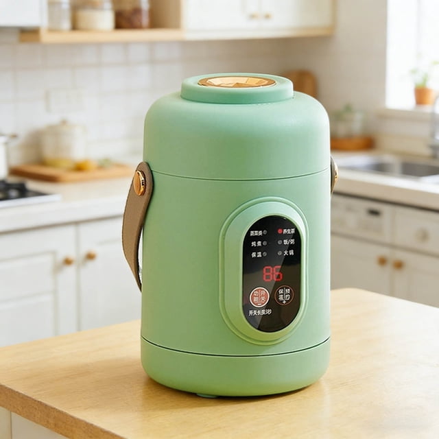 Multifunctional Portable Cooking Mini Ceramic Glazed Inner With Steamer And 12 Hour Timer For Meals