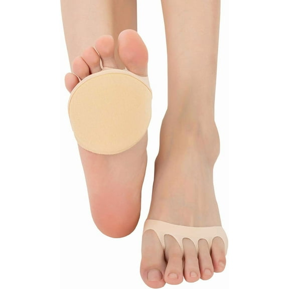 DizeyBoyo Toe Topper Liner Socks Sponge Cushion No Show Women's Toeless Half Socks for High Heels Sandals Sling back