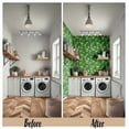 thumbnail image 2 of S4Sassy Peel and Stick Wall Covering, Ginkgo Vine Wallpaper Removable Wallwrap - Green Instant Wall Mural for Bedroom, Bathroom, Laundry Room, Closet Interior (25"x360" inch), 2 of 5