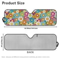 thumbnail image 7 of Yuyamidu Hippie Floral Windshield Sun Shade for Wrangler Rubicon Sahara TJ JK JKU 2 & 4 Door Foldable Front Window Sunshade for UV and Heat, 7 of 7