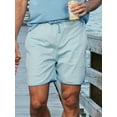 thumbnail image 2 of TheFound Ensemble Décontracté pour Homme, T-Shirt Ajusté à Col Rond à Manches Courtes, Short Rayé à Cordon, Ensemble 2 Pcs pour l'Été, 2 of 4