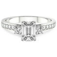thumbnail image 3 of 4 Carat IGI Certified Emerald Shape Lab Grown Diamond Engagement Ring | 14K White Gold |Trilogy Three Stone Diamond Ring | FG-VS1-VS2 Quality Friendly Diamonds, 3 of 4