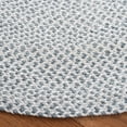 thumbnail image 4 of Safavieh Braided Collection BRD801G Handmade Country Cottage Reversible Area Rug, 3' x 3' Round, Silver / Ivory, 4 of 4