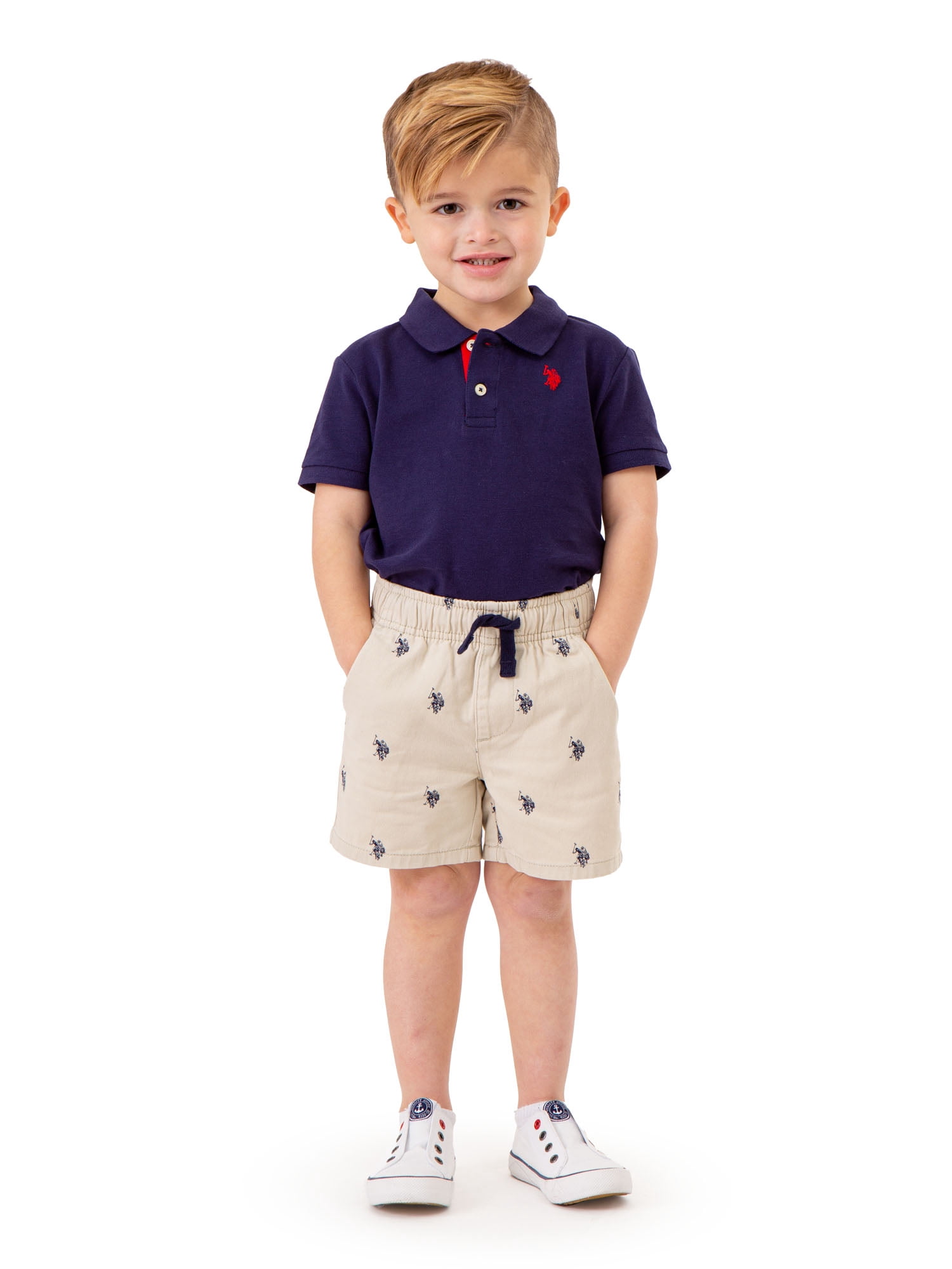 U.S. Polo Assn. Toddler Boys Pique Polo Shirt, Sizes 2T-5T