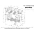 thumbnail image 6 of Bedz King Tall Bunk Beds Twin over Twin Mission Style with End Ladder and a Twin Trundle Cappuccino, 6 of 6