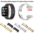 thumbnail image 4 of 2Pcs  New Smart Watchband Wristband Metal Watchband Connector Strap Adapter Wristband Adapter BLACK, 4 of 8