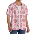 thumbnail image 2 of Kdxio Men's Hawaiian Shirt for Men Short Sleeve Shirt Strawberries Summer Casual Holiday Beach Button Down T-Shirts, 2 of 7