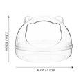 thumbnail image 2 of Miangastore Hamster Bathing Tub Transparent 1Pack 4.7X4.7X3.3In, 2 of 9