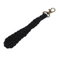 thumbnail image 2 of Boho Keychain Hand Weaving Hollow Style Cotton Rope Black Coating Zinc Alloy Clip Purse Keychain for Car Key, 2 of 5