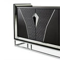 thumbnail image 5 of Michael Amini Carmela Console Cabinet - Glossy Charcoal Sand, 5 of 13