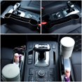 thumbnail image 2 of Caja de almacenamiento para hueco de asiento de coche Caja de almacenamiento universal para coche Organizador de portavasos de cuero PU negro JFHHH pequeña, 2 of 5