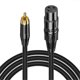 thumbnail image 2 of Cable XLR hembra a macho, cable con conector chapado en oro, adaptador de cable de audio para micrófono XLR con blindaje coaxial de 5 metros (16,4 pies)., 2 of 5