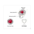 thumbnail image 4 of Jewelrypalace Apple Heart Created Ruby Hollow Rings for Women, 14K Rose Gold Plated 925 Sterling Silver Ring for Her, Gemstone Jewelry Sets Promise Rings 7, 4 of 6