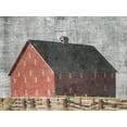 thumbnail image 2 of Lewis, Sheldon 14x12 Black Ornate Wood Framed with Double Matting Museum Art Print Titled - Barn Yard, 2 of 4