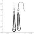 thumbnail image 3 of Nightfall Sterling Silver & Black Rhodium-Plated Chain Dangle Earrings, 3 of 3