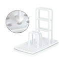 thumbnail image 2 of VONTER Dish Cloths Drain Rack Clean Sponge Holder Rag Storage Rack Kitchen Shelf Kitchen Sink Caddy Organizer, Sponge Soap Holder, Countertop Sponge Rack with Drain Pan Tray and Silicone Mat(White), 2 of 7