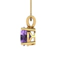 thumbnail image 3 of 2 ct Brilliant Round Cut Solitaire Alexandrite 14k Yellow Solid Gold Everyday Affordable Designer Necklace Pendant with 18" Chain, 3 of 7