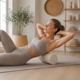 thumbnail image 3 of Foam Roller For Exercise, Textured Foam Roller For Yoga And Fitness, Foam Roller For Home Workout,Beige - 30Cm, 3 of 6