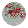thumbnail image 4 of HAOXIT Christmas Round Tablecloths Table Cloth Washable Circle Table Cover Tablecloth for Holiday Dinner Party Dining Use 54-58, 4 of 8