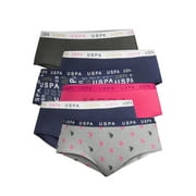 U.S. Polo Assn. Women's Plus Size Hipster Panties, 5-Pack