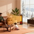 thumbnail image 2 of 24" Space Heater, 1500W Portable Electric Heater with Remote, Adjustable Thermostat to 99°F, 60° Oscillation, 3 Light Modes, 12H Timer, ECO Mode & Tip-Over Protection for Indoor Use, 2 of 9