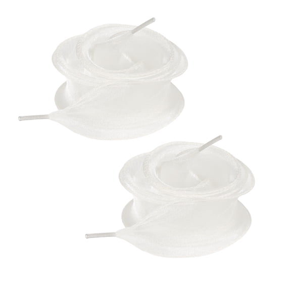 Multipurpose Use Tulle Shoe Laces Wide Flat Sheer Organza Ribbon Shoe Strings For Shoe Bags Hair Accessories Decoration
