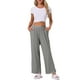 thumbnail image 2 of Pantalones de pijama de algodón para mujer INSPIRE CHIC con cintura elástica, sueltos, pantalones de lounge con bolsillos, sudaderas XL a rayas negras, 2 of 6