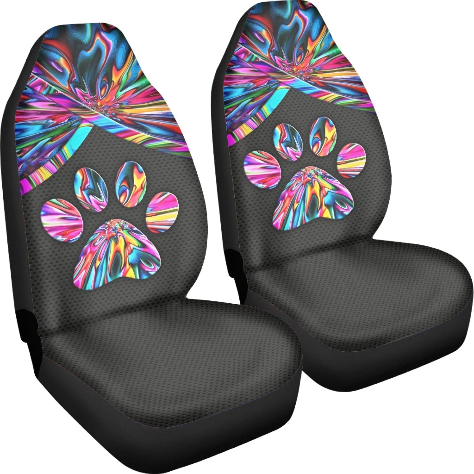 Xoenoiee Colorful Mushrooms Print Car Seat Cover Full Set Auto Seats Protector Front And Rear