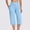 Sky Blue, variant on Women's Cross Waist Wide Leg Yoga Capri Pants, Loose Casual 7/8 Cropped Trousers with Pockets for Workout Beach Vacation Black L
