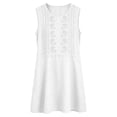 thumbnail image 4 of Ygbgbb Women's Embroidered Tank Mini Dress, Crew Neck Sleeveless, Loose Relaxed Casual Everyday Dress White L, 4 of 6