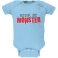 thumbnail image 1 of Mommy's Little Monster Light Blue Soft Baby One Piece, 1 of 1