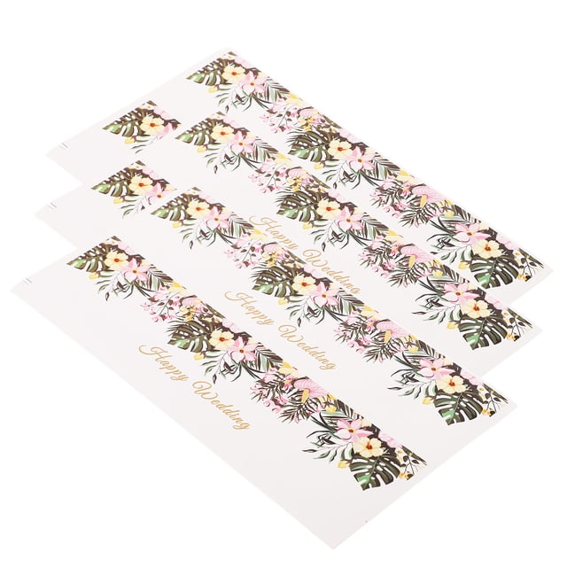 Wedding Water Bottle Label, Greenery Floral Water Bottle Labels Paper Material For Party HM220505007