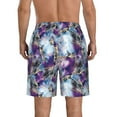 thumbnail image 3 of Naloa Purple Marble Texture Men's Beach Shorts, Surfing shorts, Swim trunks, Quick Dry Swim Trunks for Surfing Beach Fun - Medium, 3 of 9