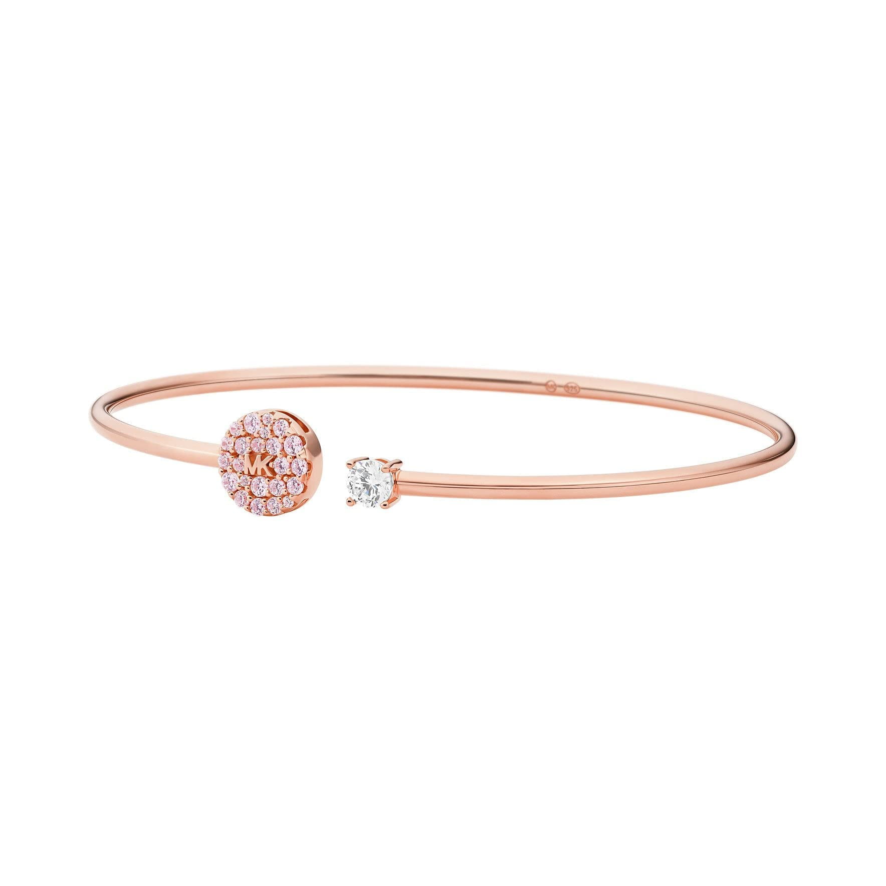 Michael Kors Sterling Silver Pave Disk Open Cuff Bracelet Rose Gold Tone  One Size | Walmart Canada