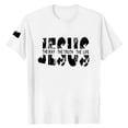 thumbnail image 4 of BUWTTER Mens T Shirts Graphic Short Sleeve Casual Comfort Letter Print Loose Crew Neck Summer Mens Shirts White M, 4 of 4