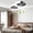 Black BK, variant on AuroraX LED Ceiling Fan Light Ceiling Fan Remote Control Adjustable Angle Quiet Operation E27 Base Easy Installation Ceiling Fan for Bedroom Black