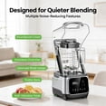 thumbnail image 6 of Friwest 68oz Commercial Blender, 2400W High Speed Professional Blender with 6 One-Touch Functions, Adjustable Speed & Pulse, Soundproof Cover for Smoothies, Ice Crushing & Frozen Drinks, 6 of 7