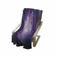 thumbnail image 4 of Galaxy Mandala Soft Flannel Fleece Throw Blanket, Boho Style Lotus Flower Illustration on Space Background, Cozy Plush for Indoor and Outdoor Use, 50" x 70", Dark Purple Violet, by Ambesonne, 4 of 6