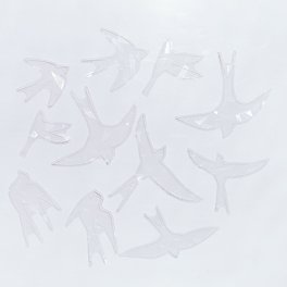 Autocollants Prismatiques Arc-en-ciel Pour Fenêtres - 12 Pièces, Anti-collision Oiseaux, Décoration