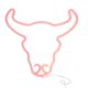 thumbnail image 1 of Letrero de neón con forma de cabeza de toro, lámpara LED de neón alimentada por USB o batería para decoración de pared., 1 of 8