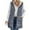 Dark Gray, variant on Luxalzxs Women's Long Puffer Vest Reversible Vests Sleeveless Fleece Lined Jacket Zip Up Hoodie Pockets Long Winter Warm Coat Outerwear