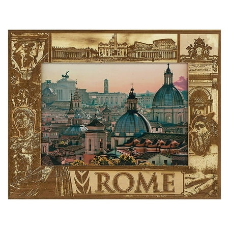 Framed Laser - Rome Italy Laser Engraved Wood Picture Frame (5 x 7)