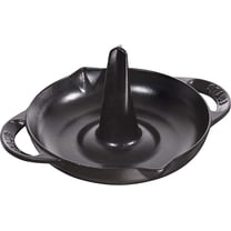 Staub Cast Iron 9.5-inch Vertical Chicken Roaster - Matte Black, Made in France