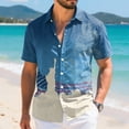 thumbnail image 6 of mgoYE 250th Anniversary USA Button Shirt Men Men Button T-Shirts Graphic Tees Mens 250 Years of Freedom 1776 2026 American Flag 4 July Vintage O-Neck T-Shirt(Blue,2XL), 6 of 6