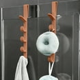 thumbnail image 4 of Door-Mounted Hook No-Drilling Over Door Hanger Space-Saving Wall Mount Organizer Vertical Over The Door Hooks For Hanging Clothes, Hats, Purse, Towels, 4 of 6