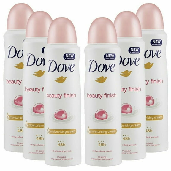 Dove BEAUTY FINISH Deodorant Body Spray 150ml 5.07 oz pack of 6