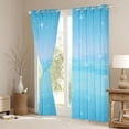 thumbnail image 3 of Homewish Dreamy Blue Blackout Curtains Set of 2 (52x84 Each),Stars Pattern Window Curtains,Modern Minimalism Desgin Curtains and Drapes For Teens,Super Cozy Room Decor, 3 of 6